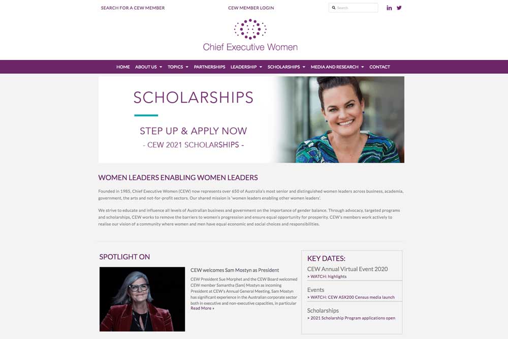 Chief Executive Women site