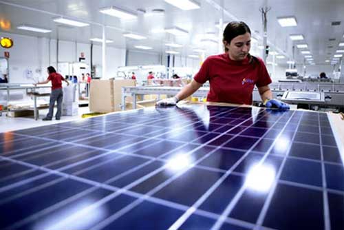 Solar panel manufacture